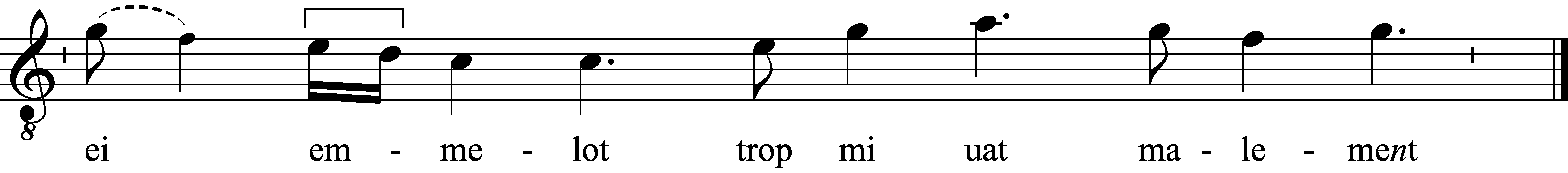 Refrain musical notation